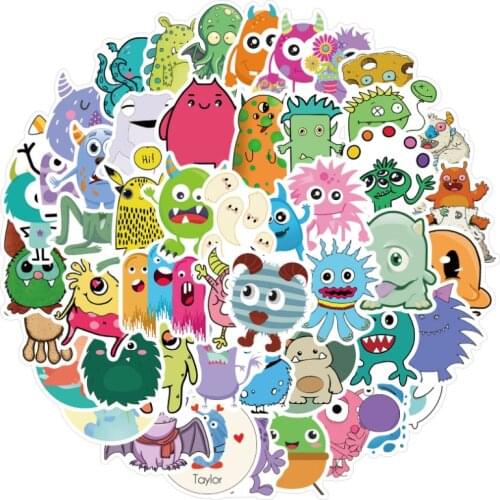 10/30/50Pcs/Set Cartoon little monster for Children Gift Anime Stickers To Stationery Laptop Suitcase Guitar Fridge Decals