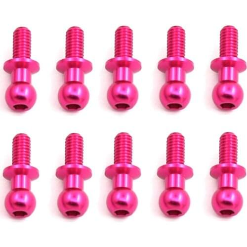 10Pcs M3 Metal Hex Ball Head Screws for Tamiya TT01 TT02 Sakura D5 1/10 RC Drift Car Spare Parts Universal