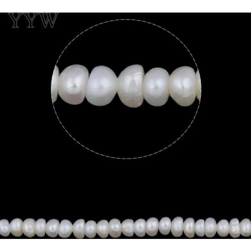 14.5inch 100% Natural Baroque Freshwater Pearl Beads High Quality Natural White Pearl 5.6mm AAA Beads For Jewelry Making