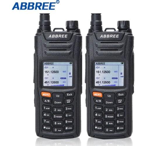 2pcs ABBREE AR-F6 Walkie Talkie 6 Bands Dual 999CH Multi-functional VOX DTMF SOS Scanning LCD Color Display protable 2 Way Radio