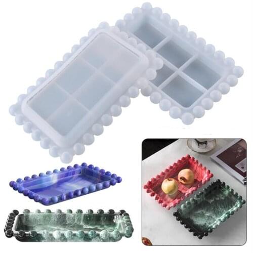 2021 Transparent Silicone Mould Dried Flower Resin Decorative Craft DIY Wave storage tray Mold resin molds for jewelry