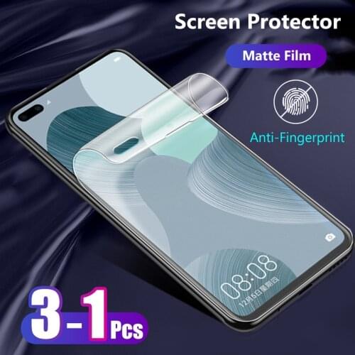 3Pcs For Huawei nova 6 5G 6 SE 7i P40 lite Full Cover Matte Real Soft Hydrogel Film No Fingerprint Frosted Game Screen Protector