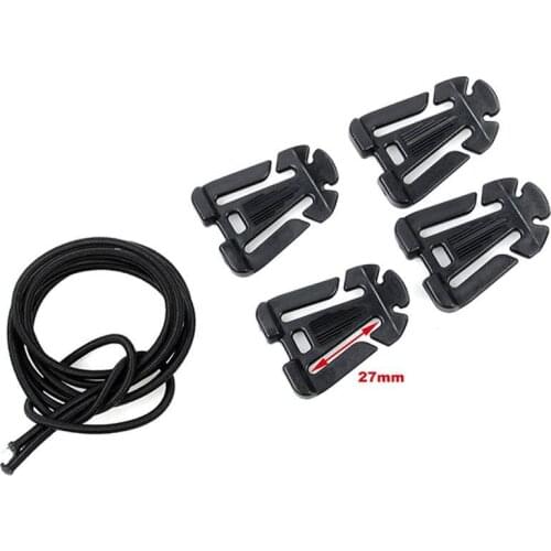 4pcs Tactical Vest MOLLE Webbing Nylon Buckle Water Bag Sucker Fixed Buckle