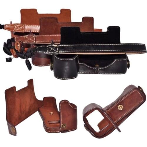 PU Leather Half Bag Case For Sony A7III A7R3 ILCE-A7RIII A7R Mark III A9 Camera Bottom Cover Protector