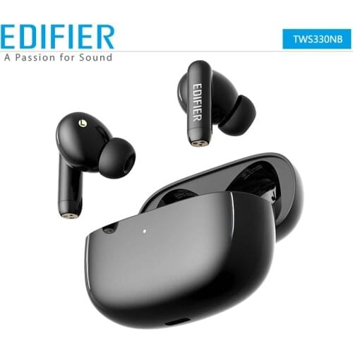 EDIFIER TWS330NB Wireless Bluetooth Earphones TWS Earbuds Hybrid ANC Active Noise Cancellation,Quick Charging,AI Call Reduction