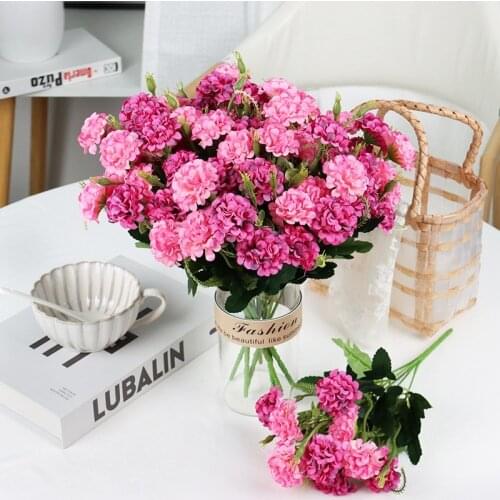 Artificial Flowers 12.2 Inch Silk Hydrangea With Stems For DIY Wedding Bridal Bouquet Party Office Home Table Centerpieces Plant