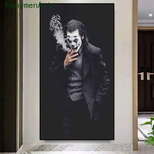 Joker Movies Canvas Painting HD Print Joaquin Phoenix Portrait Wall Poster Comic Art Picture for Living Room Home Decoration