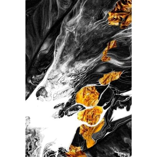 GATYZTORY Picture By Number for adults Handpainted Oil Painting Gift Paint By Numbers Black and Yellow Series Kits Home Decor