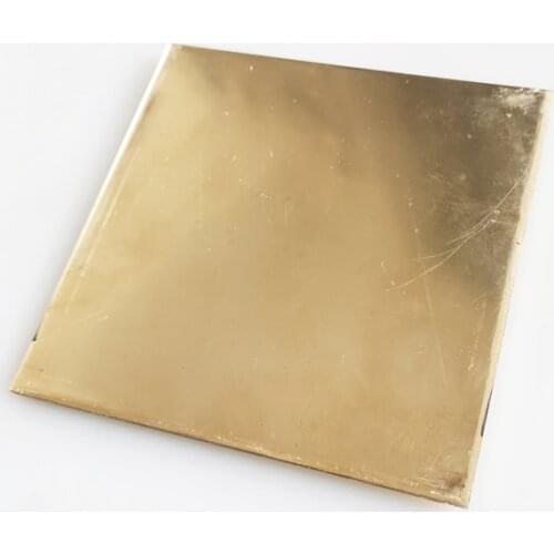 H62 Brass Sheet Thickness 0.8/1/1.2/2/3/4x100x100mm Brass Plate Customized Size CNC Frame Model Mould DIY Contruction Brass Pad