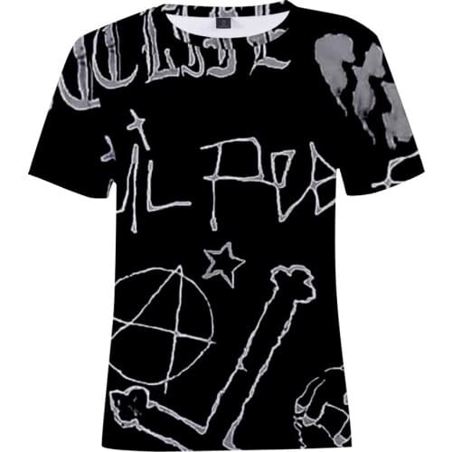 Lil Peep T Shirt Hip-hop Singer Fun Letter Printing Summer Tee Shirt Loose Casual Chic Short-sleeve Tops Unisex Clothing