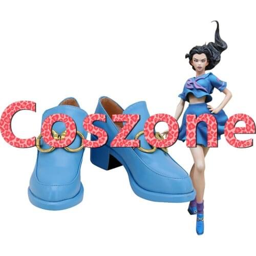 JoJos Bizarre Adventure Yamagishi Yukako Blue Cosplay Shoes Boots Halloween Carnival Cosplay Costume Accessories
