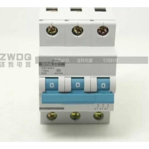 Genuine C type miniature circuit breaker 3P air switch BHA-33 6A 10A 16A 20A 25A 32A 40A 50A 63A
