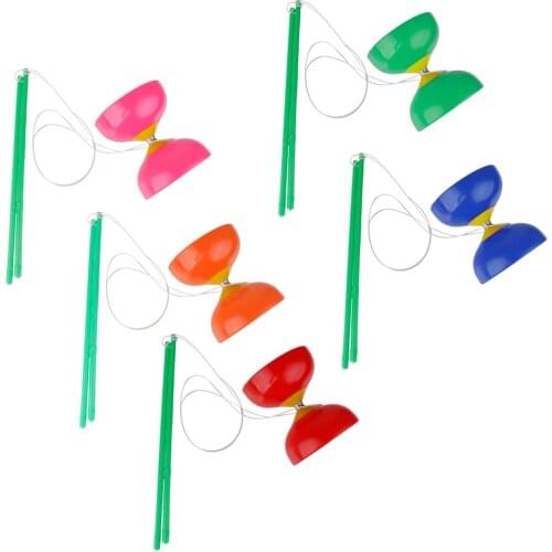 Plactic Diabolo With Handsticks and String Juggling Toy-Green Plastic Traditional diabolo with handsticks and string