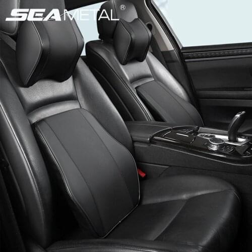 Car Pillow Interior Neck Support Pillow Universal Travel Headrest Memory Foam Cotton for Neck Head Rest Auto Goods Accessories