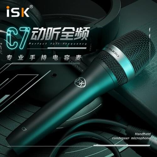 ISK C7 Professional Handheld Condenser Vocal Recording Microphone Effective Noise Filtering,For Stage Performance Live Broadcast