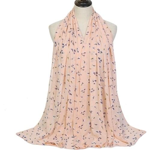Plain Bubble Chiffon Hijab Scarf Women Muslim Hijab Scarves Printe Head Scarf Long Shawls Wrap Headband Foulard Ladies Turban