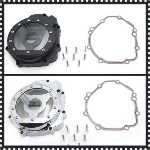 Aftermarket frees shipping motor parts See Through Engine Stator Cover For SuzukI 04-05 GSXR600 750/03-04 GSXR1000 CHROMED BLACK