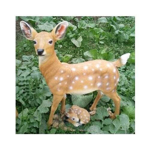 Realistic animal handicraft model sika deer garden ornaments pool landscaping High-end luxury Sculpture statue carving Home Deco