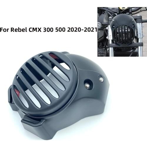 REALZION Motorcycle Headlight Fairing Windshield Mask Cover & Headlight Protector Guard Grill For Honda Rebel CMX500 CMX300