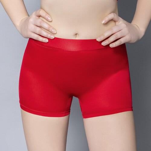 Sexy Women See Through Underwear Slim Safety Pants Briefs Seamless Boxer Shorts Oil Glossy Shiny Sheer Erotic Lingerie Knickers