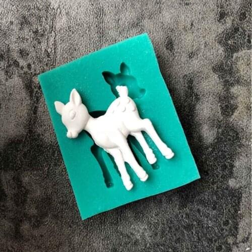 Sika Deer Chocolate Candy Silicone Mold Fondant Cake Molds Pastry Biscuits Mould Cookies Baking Cake Decoration Tools