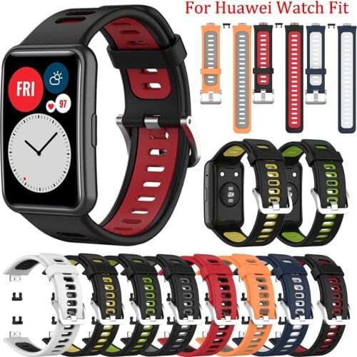 Replacement Sports Silicone Strap For Huawei Watch Fit smart bracelet Adjustment wrist Band For huawei watch fit belt with Tool