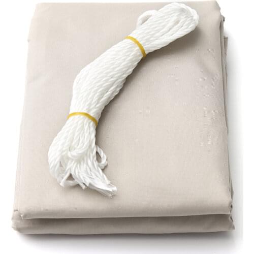 300D Waterproof Polyester Rectangle Awning Sun shading net Sun Shade Sail Outdoor Sun Shelter Khaki Sunscreen Sunshade Cloth