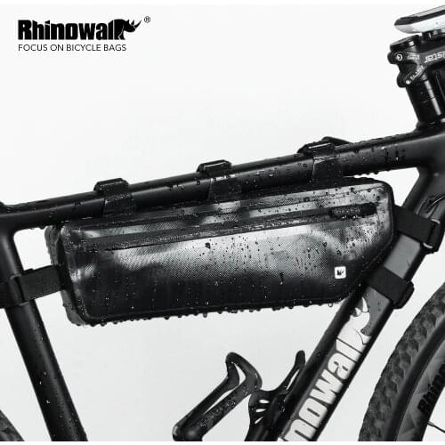 Full Waterproof Bicycle Front Frame Triangle Bag Mountain Road Bike Top Tube Bags 2.5L Storage Tool Panniers Cycling Accessory