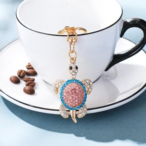 Xdpqq popular color cute little turtle metal keychain creative gifts wholesale and direct sales