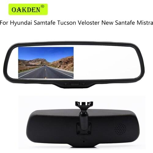4.3 Inch TFT LCD Car Rear View Mirror Monitor with Special Original Bracket For Hyundai Tucson Veloster New Santafe Mistra