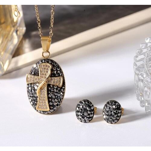 19 types Summer Gold Chain Cross Necklace Small Gold Cross Religious Jewelry Womens necklace 2020