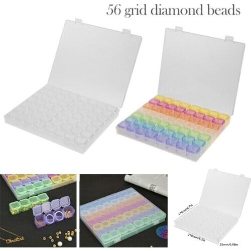 1Pc Multicolor/Ivory Diamond Embroidery Painting Accessories Box Jewelry Bead Drill Storage Box Cross Stitch Organizer Storage
