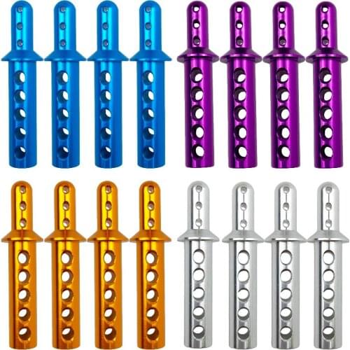 4PCS HSP 108037 188037 Aluminum Car Shell Column Body Mounts 08007 1/10 Upgrade Parts For 94108 94188 94111