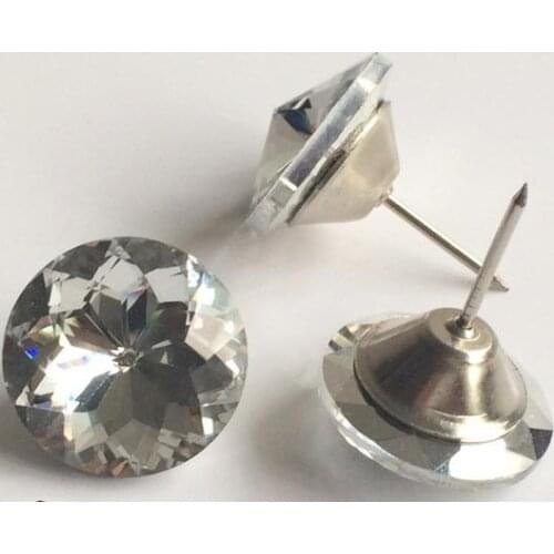 5size bauhinia nail buckle Crystal Sofa Soft Button Rhinestones Buttons Bar Wedding Background Decorative Crystal Buckle Package