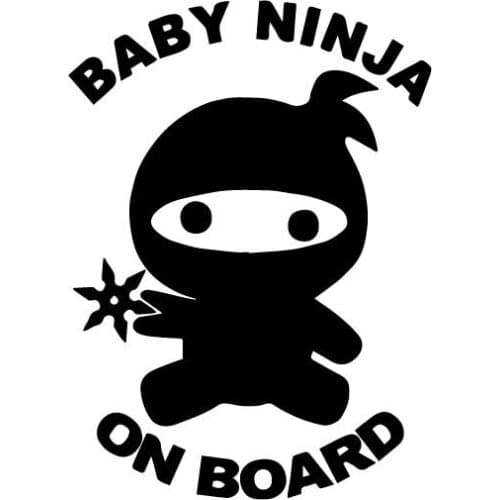 Car sticker Free Shipping BABY NINJA ON BOARD Car stickers Exterior For Jeep Sticker Vinyl Hood car accessories decoration