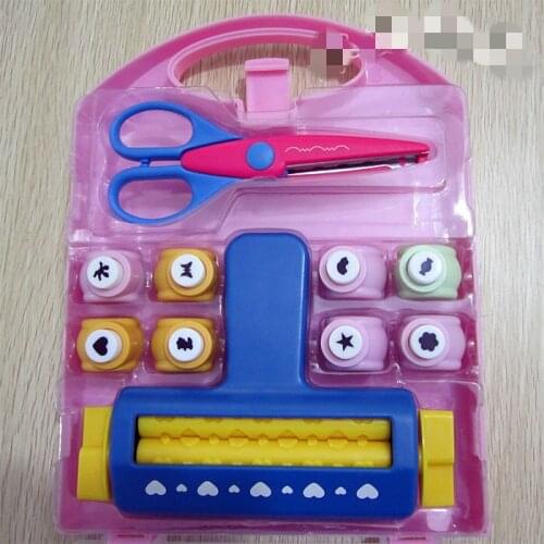 Free shipping craft punch set scrapbooking handmade paper punches for DIY arts work hole punches with stamp Furadores Artesanais