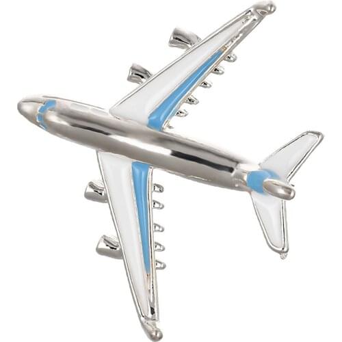 Airplane Aircraft Jet Collar Brooch Pin Corsage Badge Women Men Jewelry