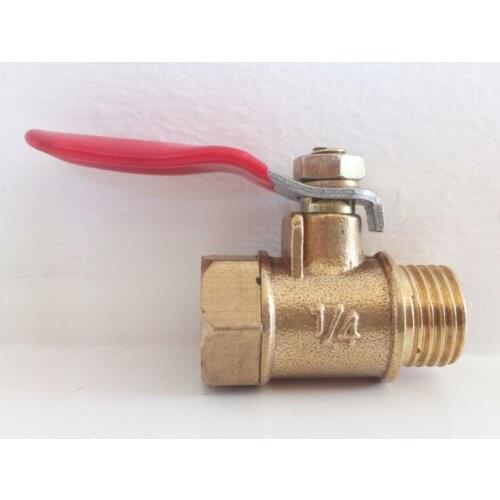 Quick Joint connector Ball Valve 1/4" Thread Brass Femal Male Thread