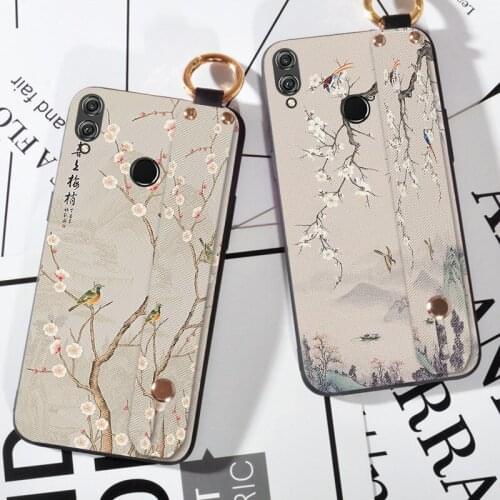Silicone Wristband Case For Huawei Honor 8 Pro 9 Lite V10 Flower Phone Holder Cover For Huawei Honor 7C 7A 8A 8S 8C 8X Max