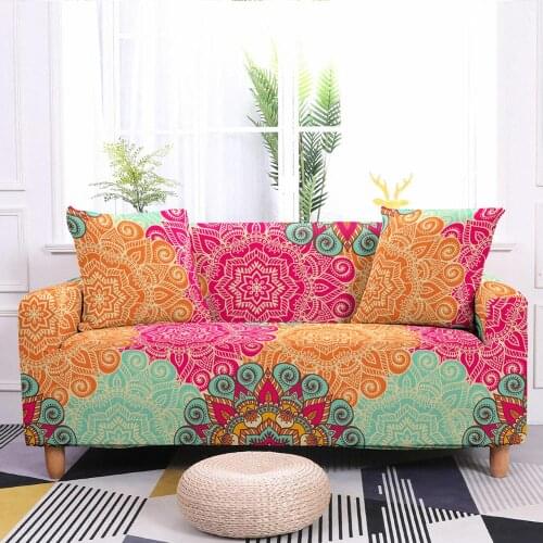 Elastic Sofa Cover for Living Room Stretch Slipcovers Sectional Mandala Armchair One/Two/Three Seat Couch Cover Home Decoration