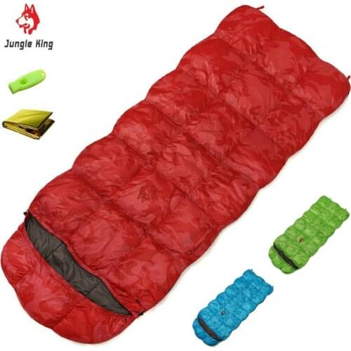 JungleKing CY550 New Winter Outdoor High Quality Down Filling Envelope Camping -20 Degrees Thickening Widening Camo Sleeping Bag