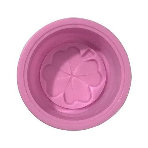 Round silicone cake mould Clover Handmade soap mold Jelly pudding mould