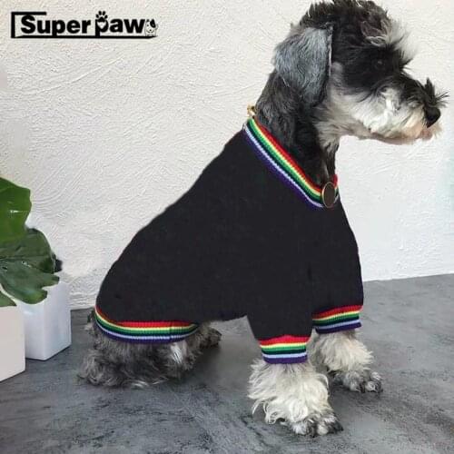 Fashion Pet Dog Colorful Sweater Jumper Clothes Winter Warm Hoodie Jacket Coat for Small Medium Dogs Schnauzer Chihuahua GKC32