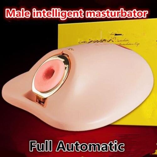 Newest! Full Automatic Intelligent Thrusting Heating Masturbator USB Charging Free Hands Penile Exerciser Adult Sex Toy