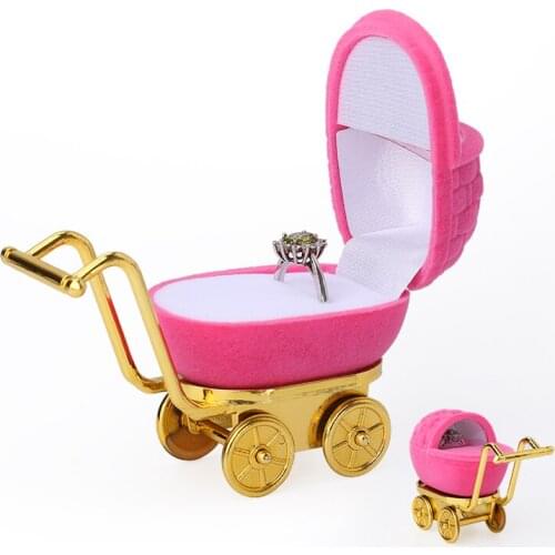 New High Sale Pink Cute Velet Wedding Rings Jewelry Box For Women Earrings Necklace Jewellery Holder Container For Female Gifts