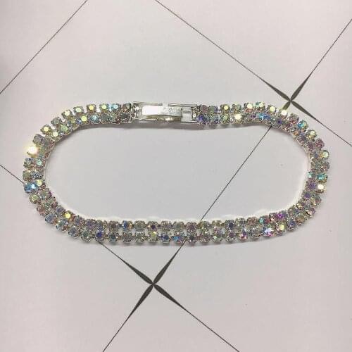 New fashion AB color Rhinestone Bracelet simple crystal bracelet lady Bracelet Wedding jewelry lovers gift