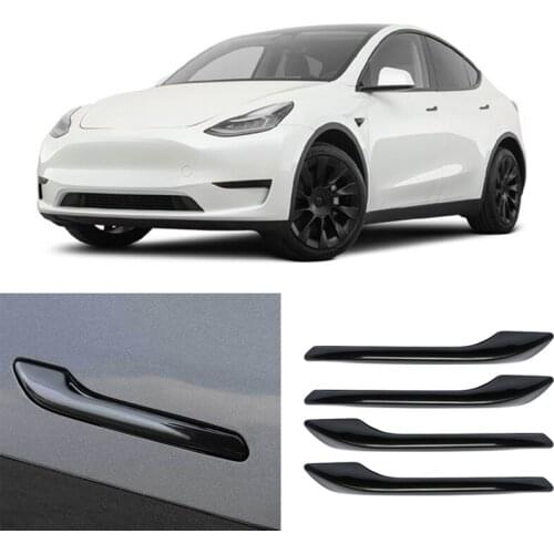 Car Door Handle Wrap Cover for Tesla Model 3 4PCS Car Doorknob Model3 2017-2019 Car Modification Sticker