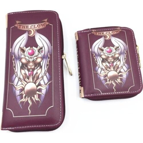 Wholesale red and pink classic Sakura Female hand Bags Cartoon Long Wallets magic girl portfolio carteiras purse bags