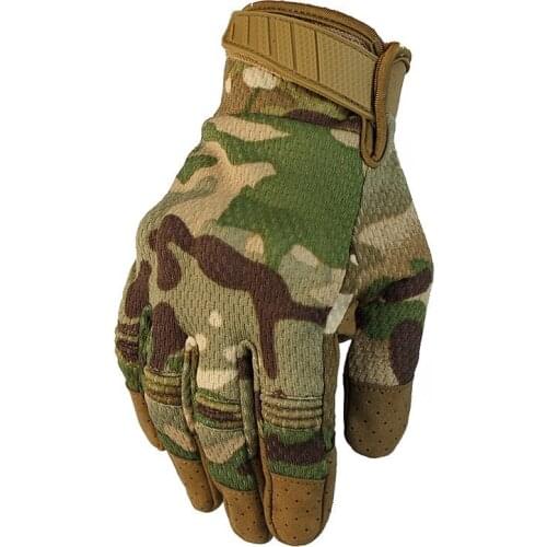 Men Full Finger Gloves Touch Screen Tactical Gloves Army Outdoor Sport Cycling Climbing Camo Hunting CS Gloves Anti-skid