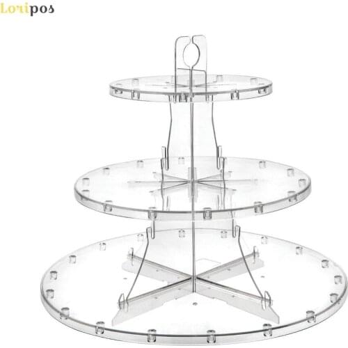 Cake Dessert Lollipop Lolly Holder Storage Rack Cake Display Rack Table Stand Club Party Food Tray Plastic Transparent Folding